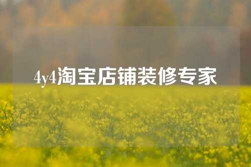 4y4淘宝店铺装修专家