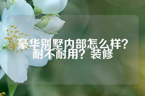豪华别墅内部怎么样？耐不耐用？装修