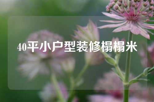 40平小户型装修榻榻米