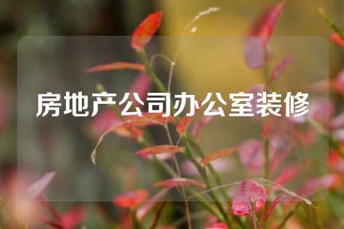 房地产公司办公室装修