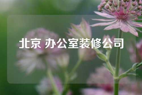 北京 办公室装修公司
