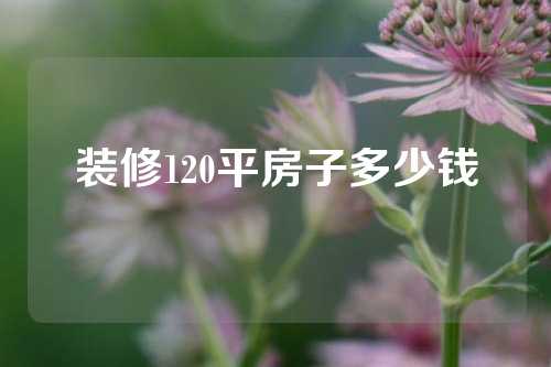 装修120平房子多少钱