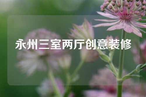 永州三室两厅创意装修