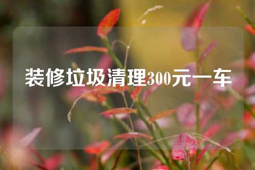 装修垃圾清理300元一车