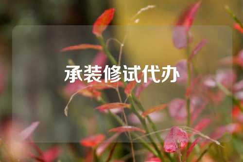 承装修试代办