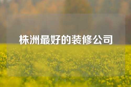 株洲最好的装修公司