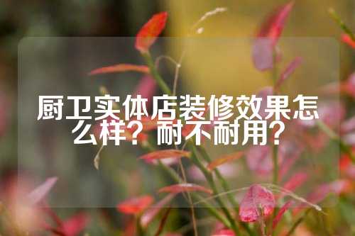 厨卫实体店装修效果怎么样？耐不耐用？