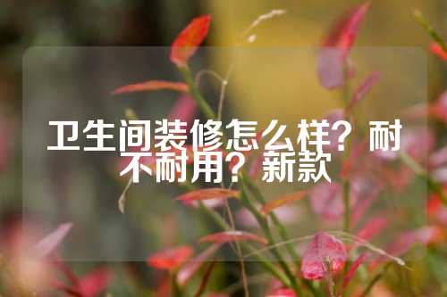 卫生间装修怎么样？耐不耐用？新款