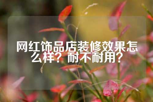 网红饰品店装修效果怎么样？耐不耐用？