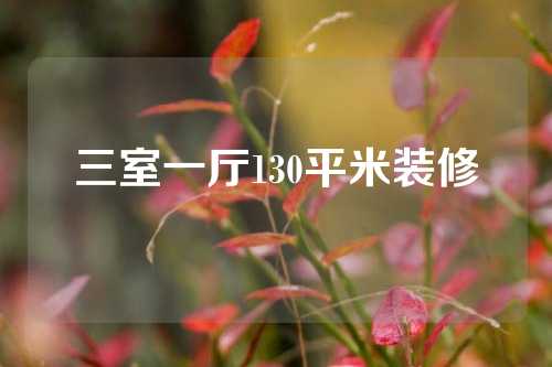 三室一厅130平米装修