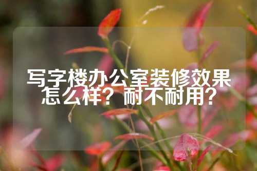 写字楼办公室装修效果怎么样？耐不耐用？