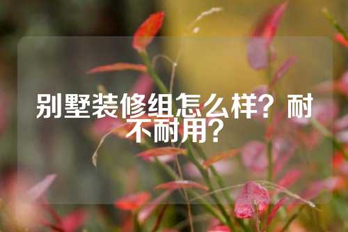 别墅装修组怎么样？耐不耐用？