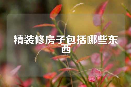 精装修房子包括哪些东西