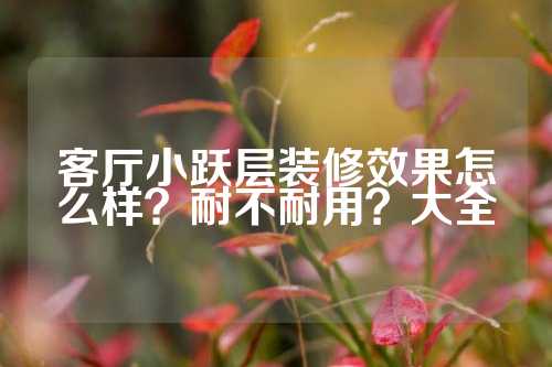 客厅小跃层装修效果怎么样？耐不耐用？大全