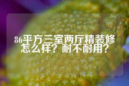 86平方三室两厅精装修怎么样？耐不耐用？