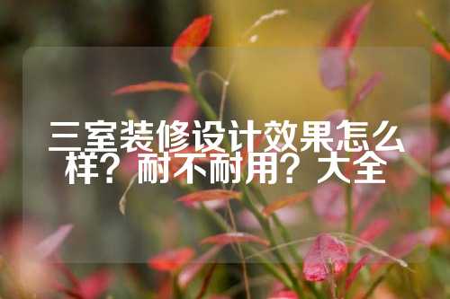 三室装修设计效果怎么样？耐不耐用？大全
