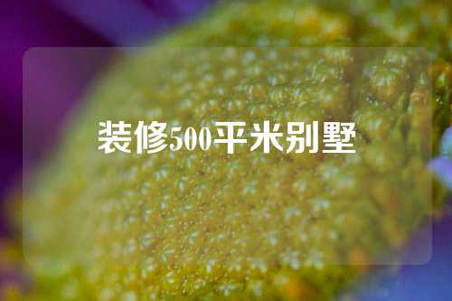 装修500平米别墅