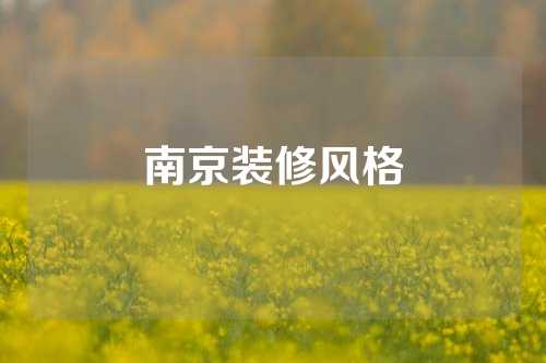 南京装修风格