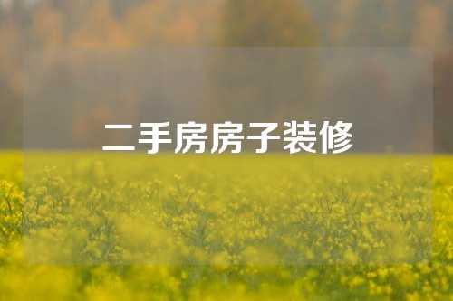 二手房房子装修
